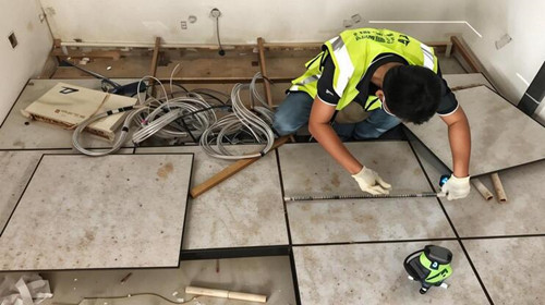 防静电地板施工工艺流程