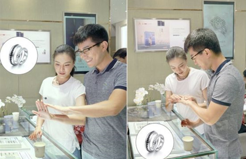 吴敏霞夫妇挑婚戒只借不买  十月婚礼如期而至