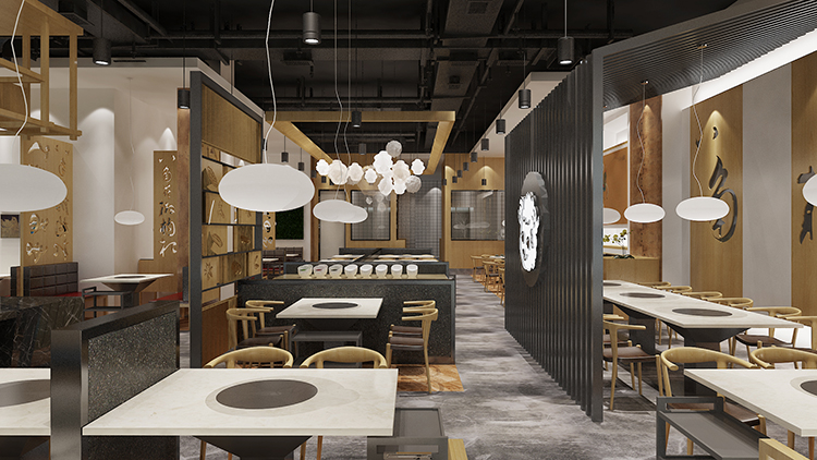 合肥火锅店装修设计，简约原木风让火锅店别具一格