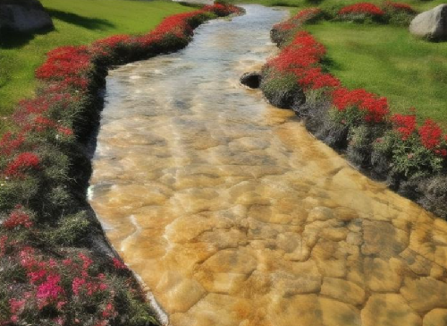 混凝土压花路面做法是什么