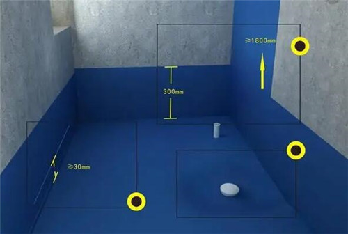卫生间防水一般做多高