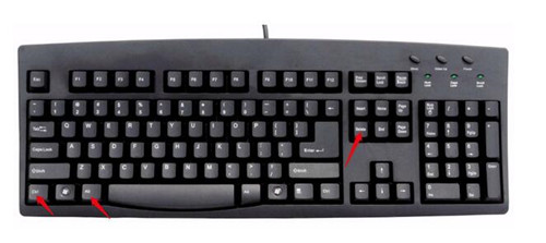 电脑黑屏按哪三个键