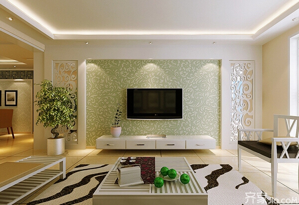 37图现代简约电视背景墙 打造时尚家居风
