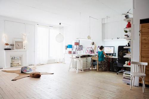 工作室装修效果图 低成本工作室装修简约而不简单