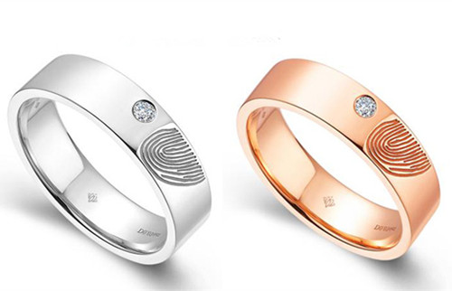 指纹戒指定制一对的价格 指纹戒指所代表的浪漫含义