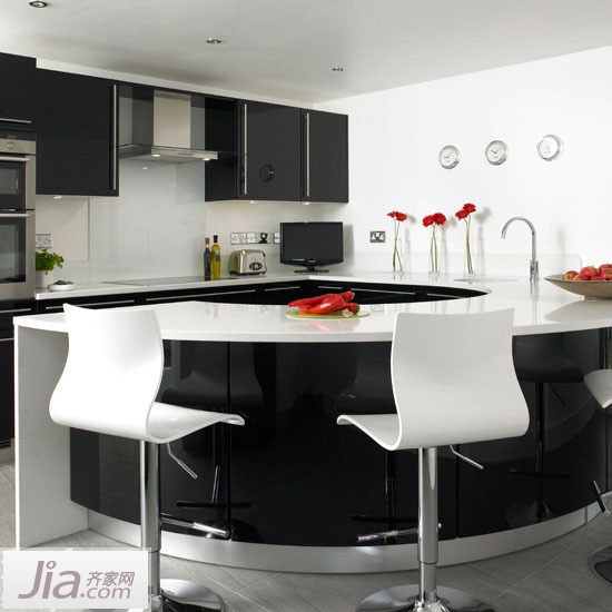 时尚厨房装修 13个吧台橱柜设计