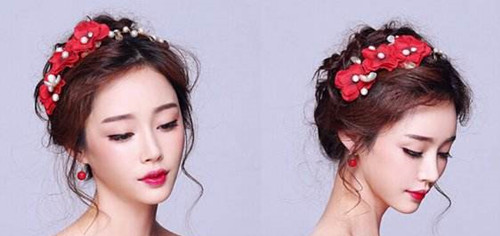 短发新娘发型图片2017  短发怎么做新娘发型