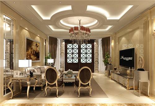 客厅中间有横梁吊顶怎么装修