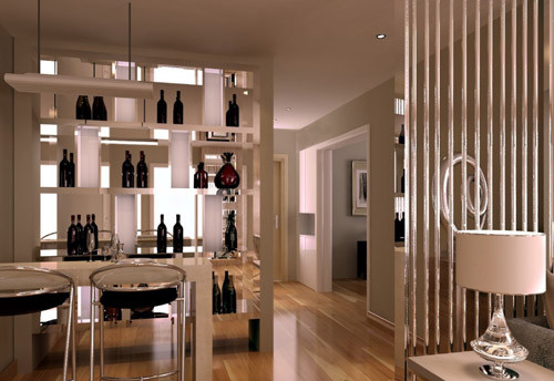 这5款厨房酒柜隔断效果图   估计你找了好久!