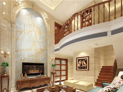 玉石背景墙效果图 多款高档石材电视背景墙设计